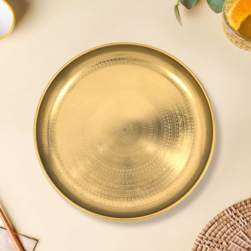 Metalsmith 13 Inch Round Decorative Serving Plate For Formal Occasions, Parties And Wedding Charger Plate (Pack of 1)