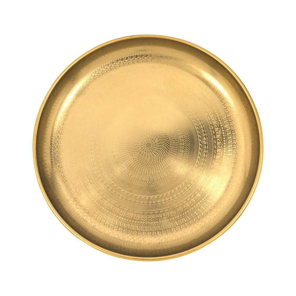 Metal Charger Plates, Set Of 6 - Gold