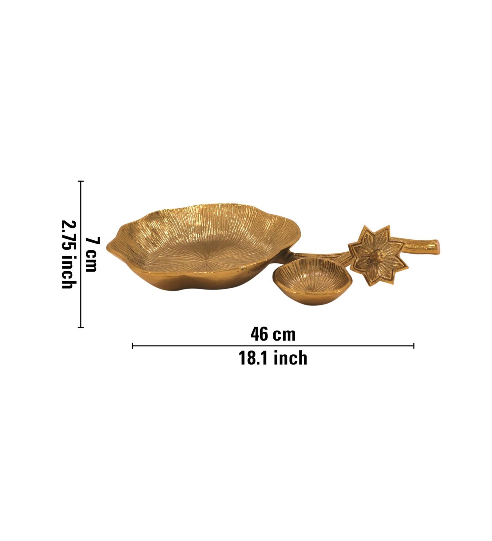 Velo Metal Serving Tray - Gold