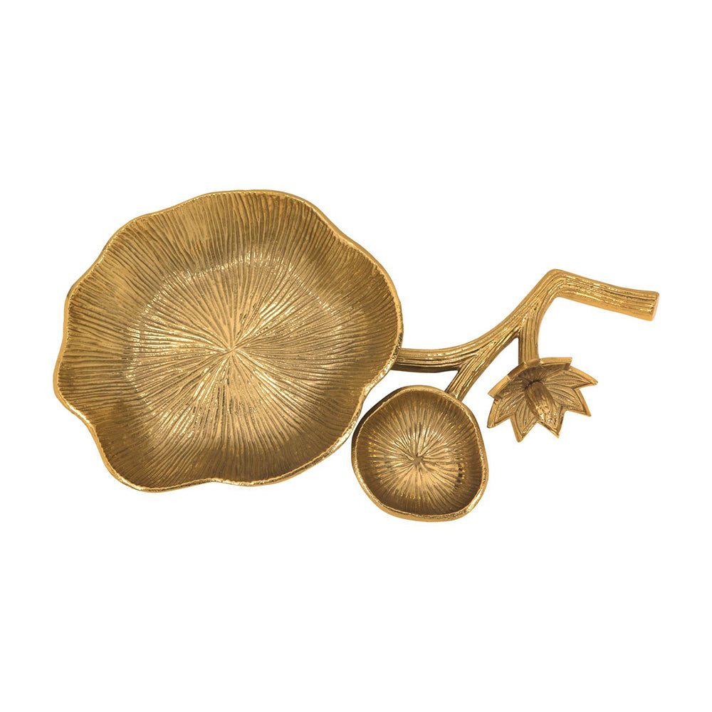 Metal Snack Tray Aluminum EPL Gold 1 Piece