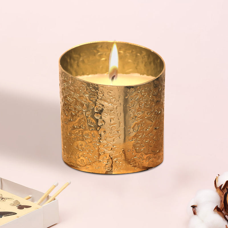 Iron Decorative Candle Holder With Wax
