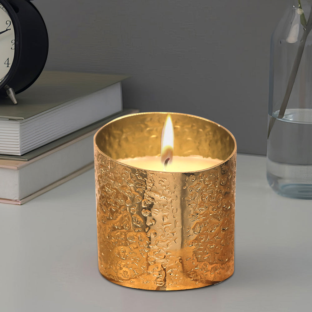 Iron Decorative Candle Holder With Wax