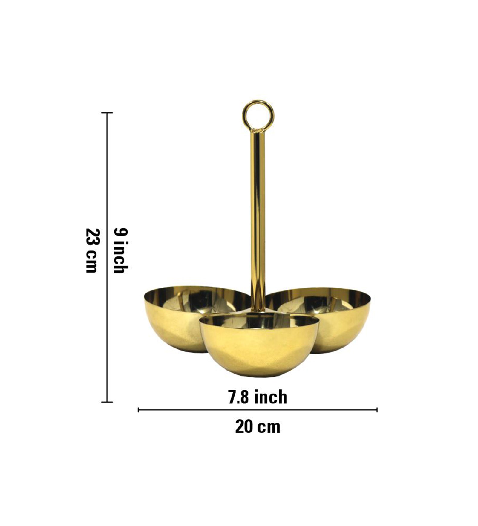 Serene Metal Serving Bowl - Gold