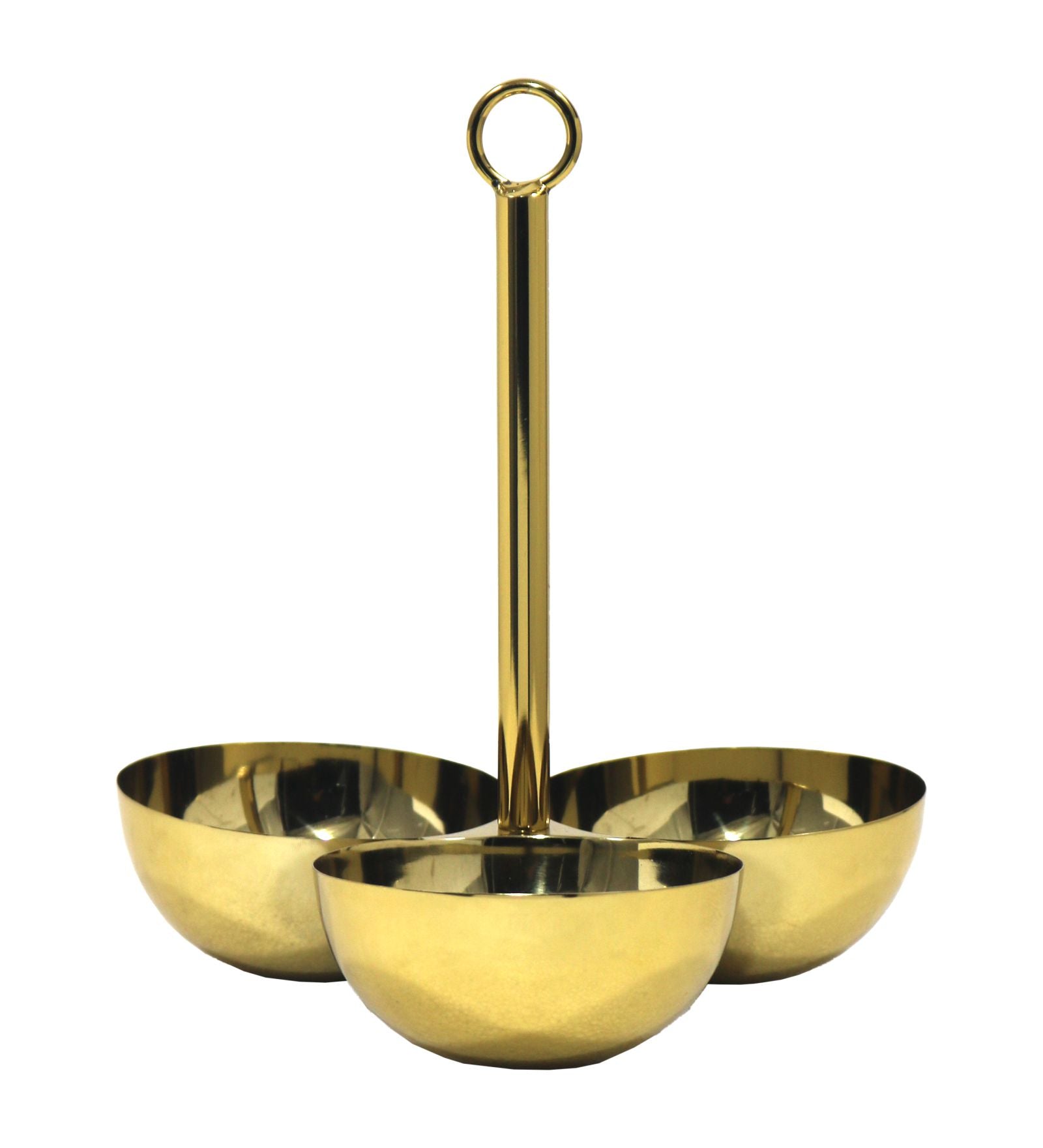 Serene Metal Serving Bowl - Gold