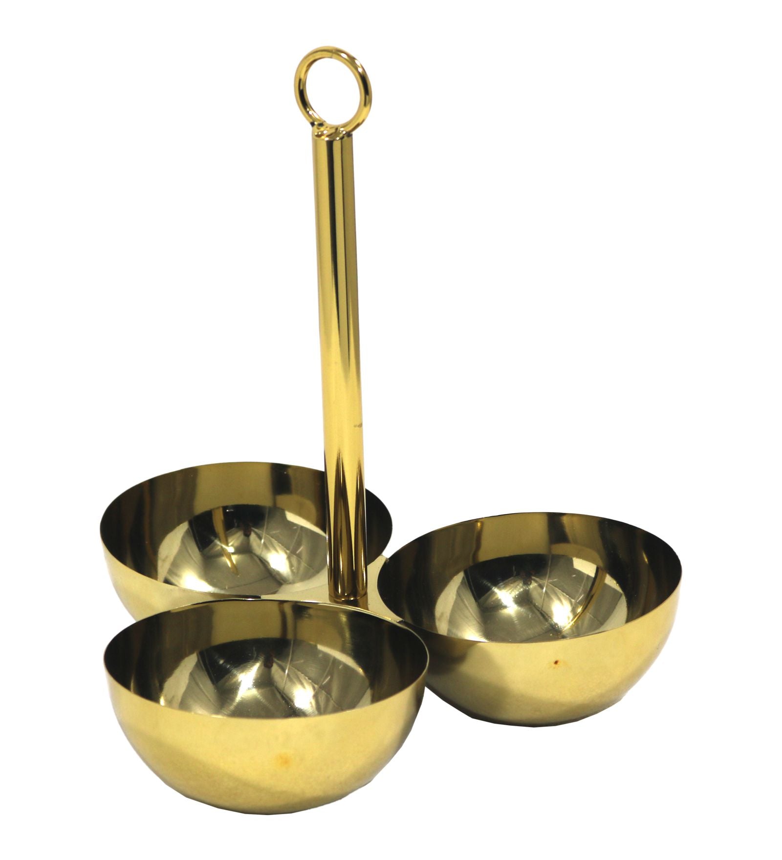 Serene Metal Serving Bowl - Gold