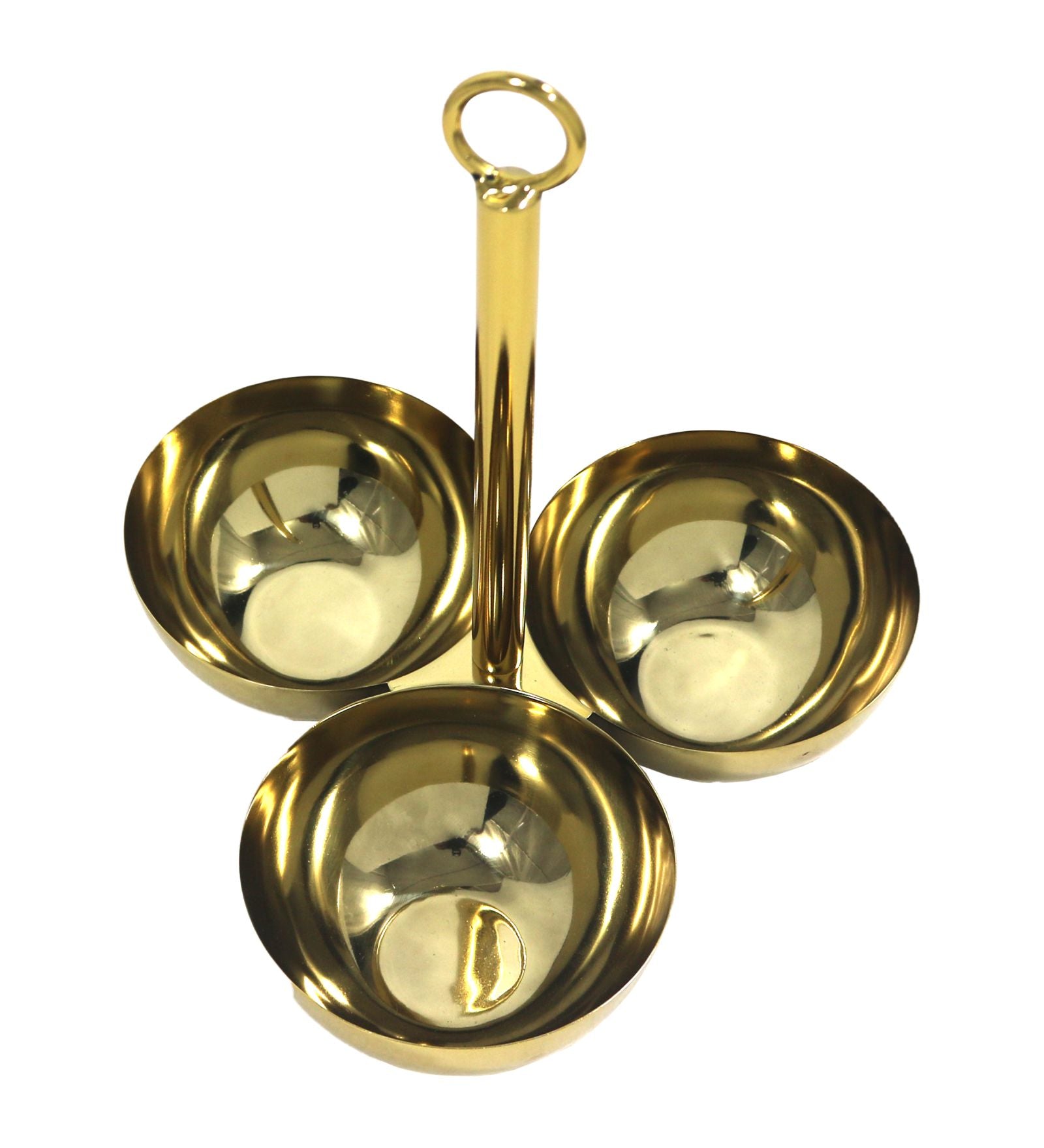 Serene Metal Serving Bowl - Gold