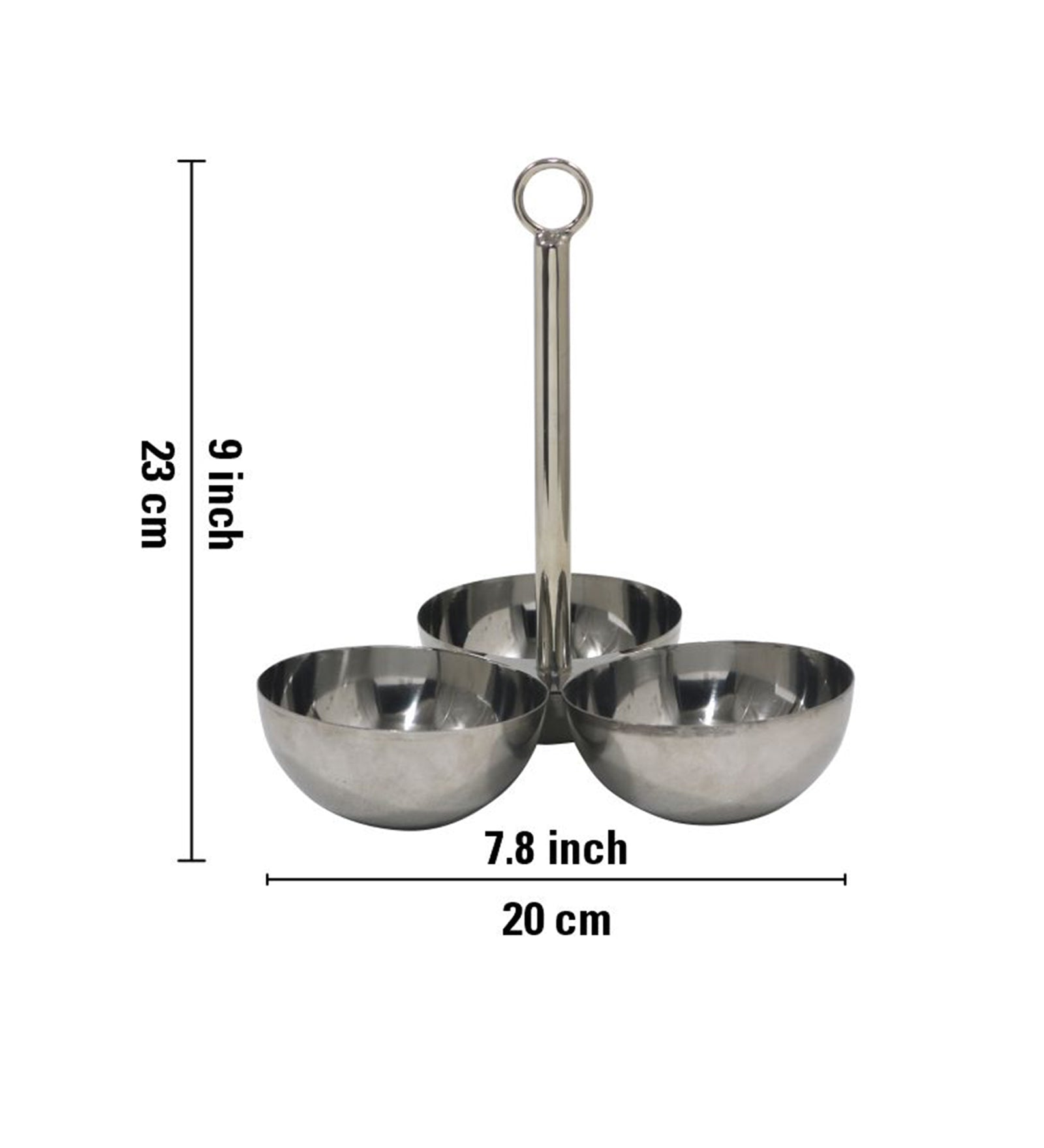 Serene Metal Serving Bowl - Silver
