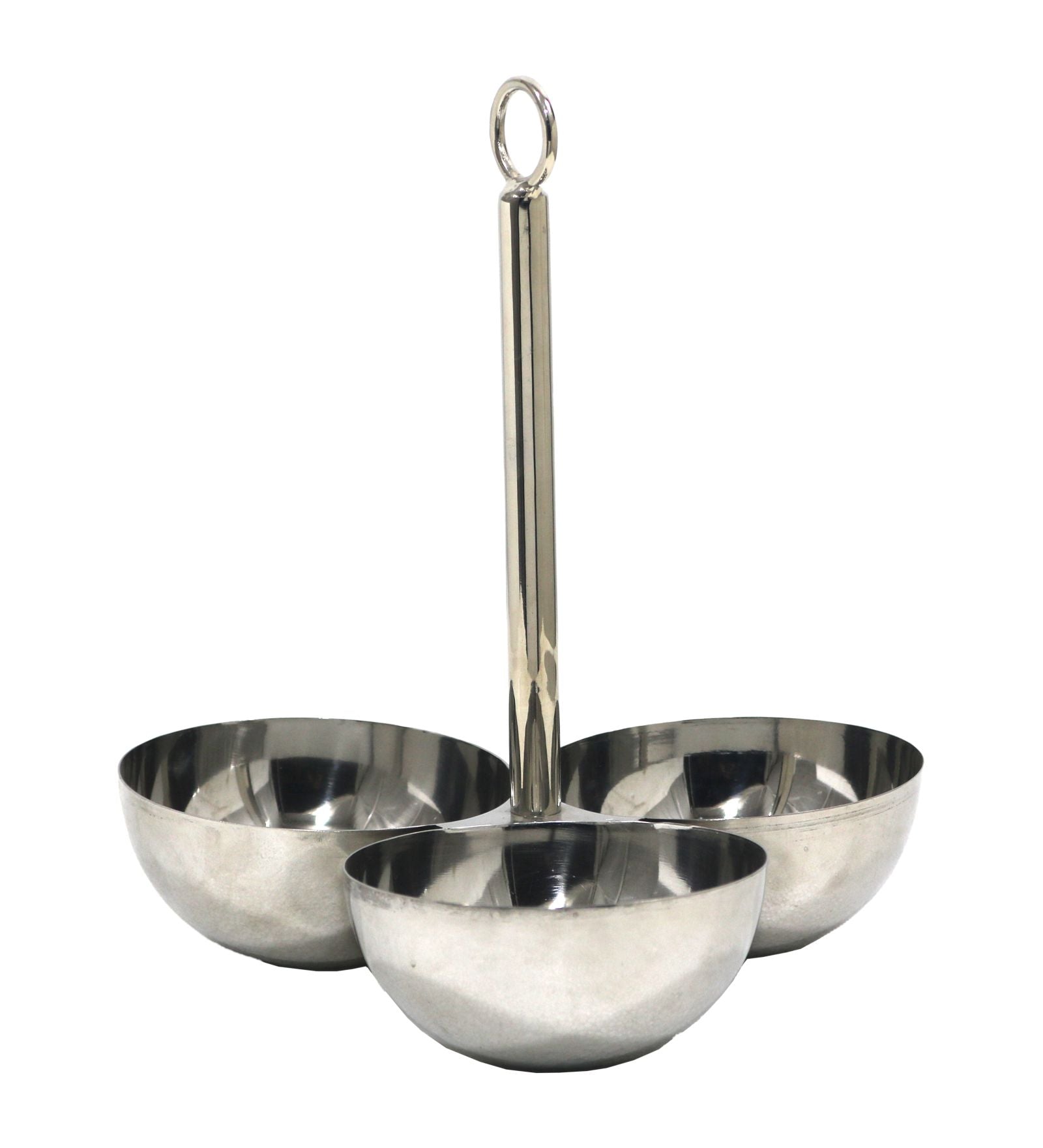 Serene Metal Serving Bowl - Silver