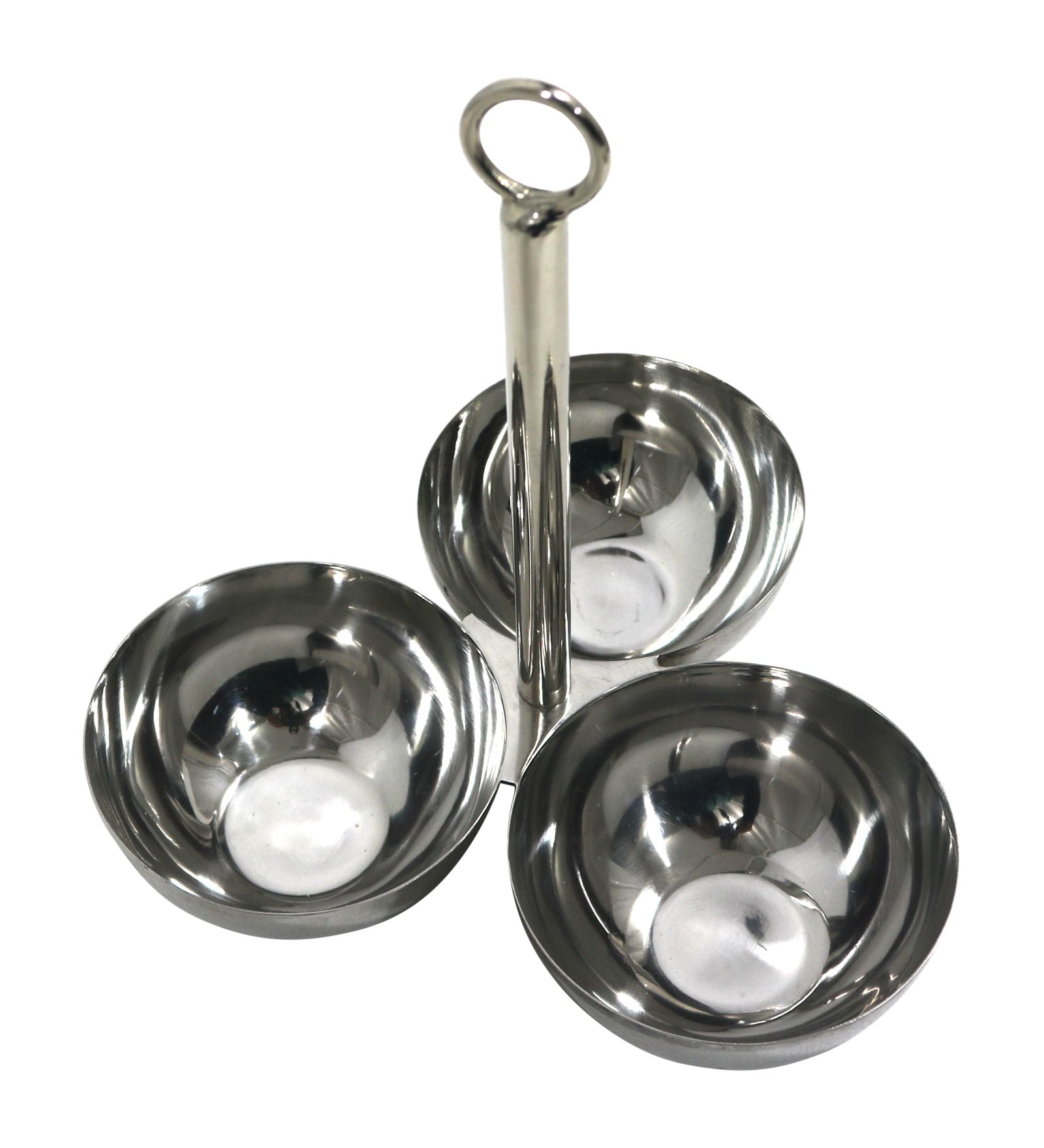 Serene Metal Serving Bowl - Silver