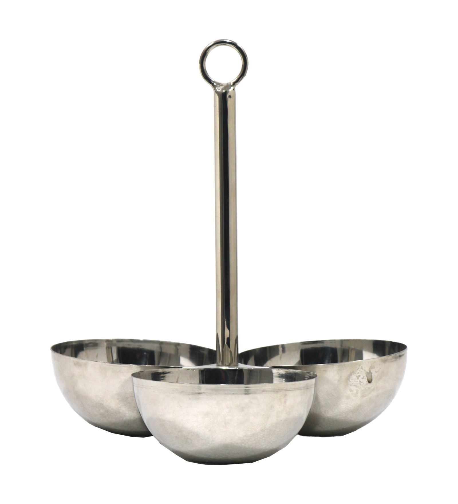 Serene Metal Serving Bowl - Silver