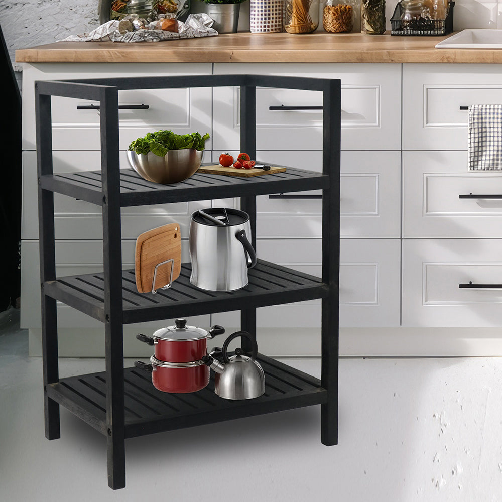 Wooden storage kitchen rack