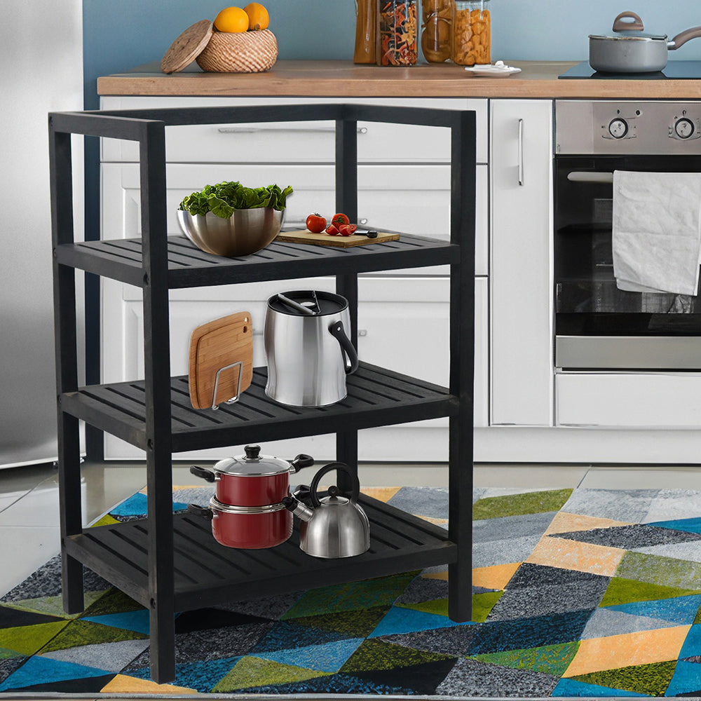 Wooden storage kitchen rack