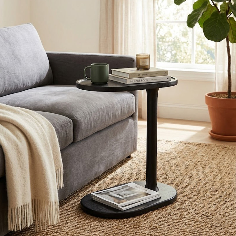 Moden Wooden Laptop Table - Black
