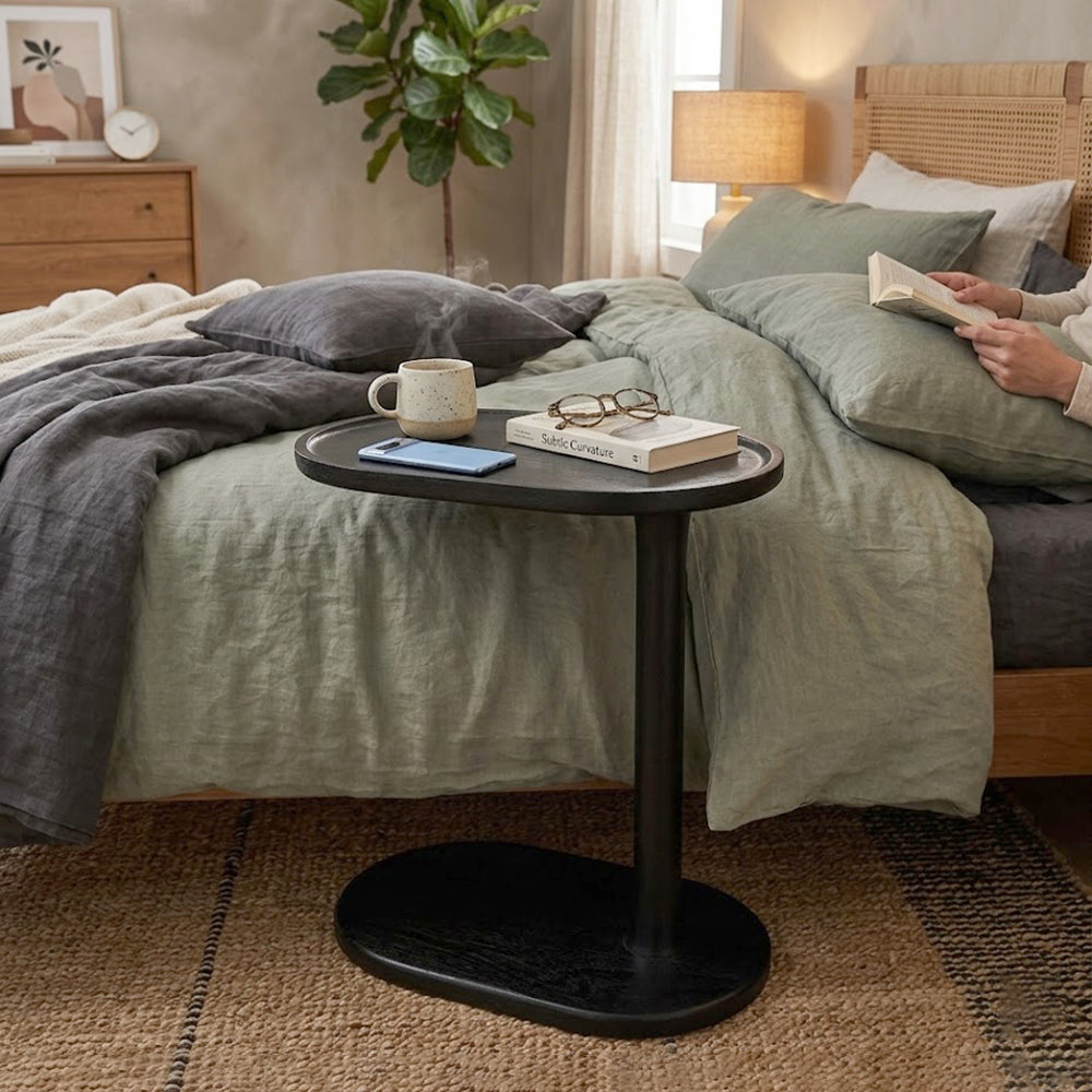 Moden Wooden Laptop Table - Black