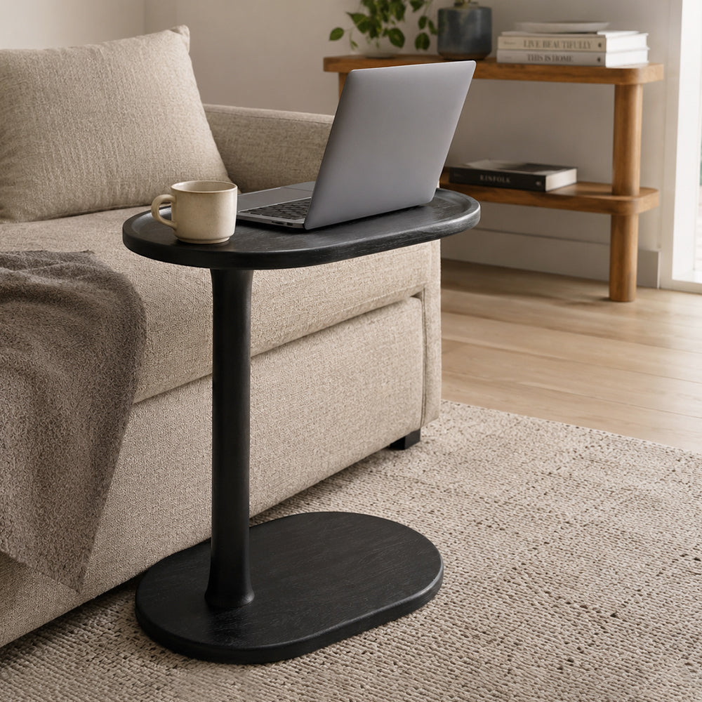 Moden Wooden Laptop Table - Black