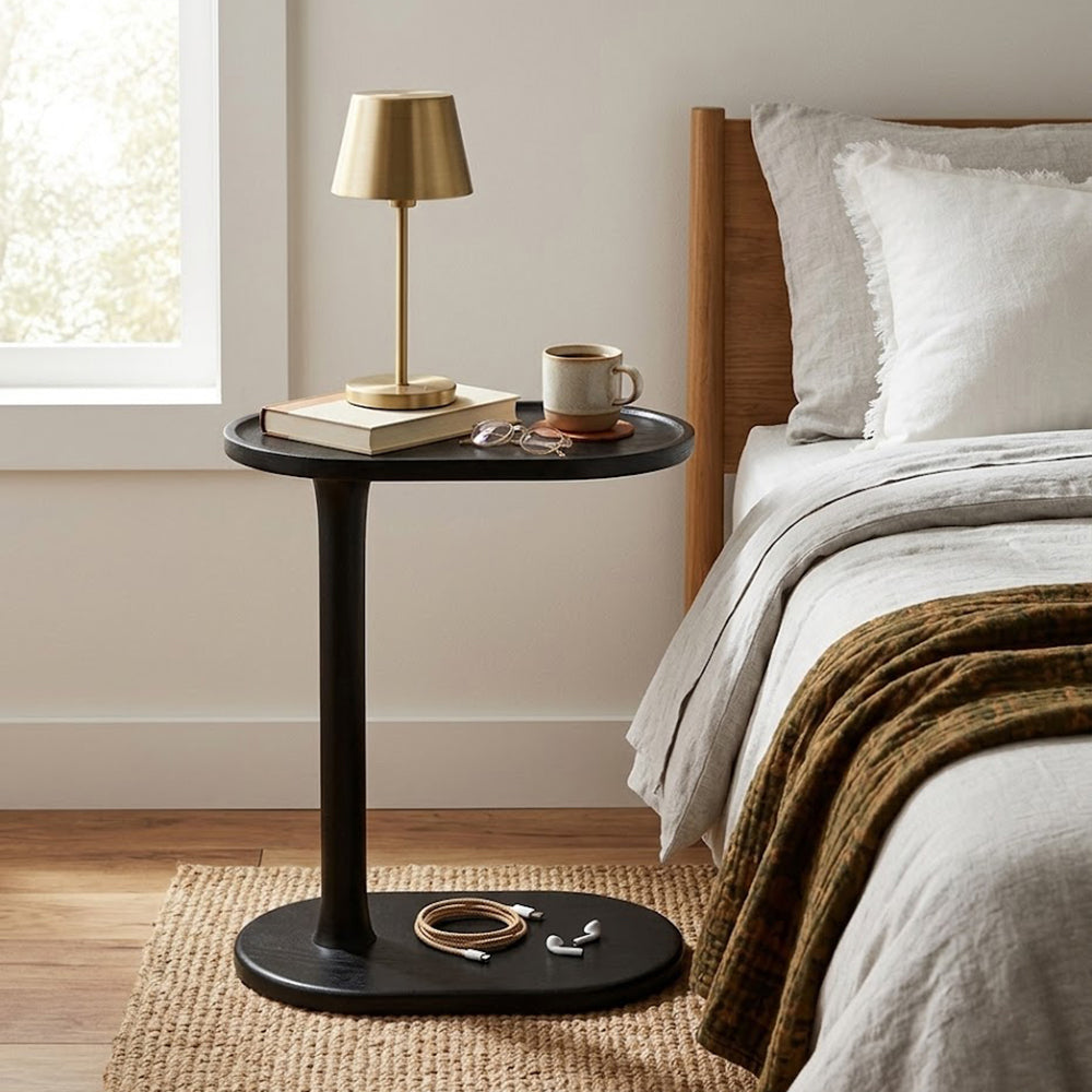 Moden Wooden Laptop Table - Black