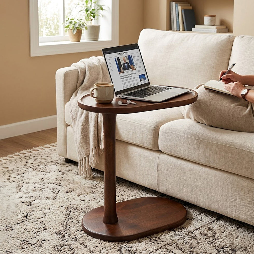 Moden Wooden Laptop Table - Black