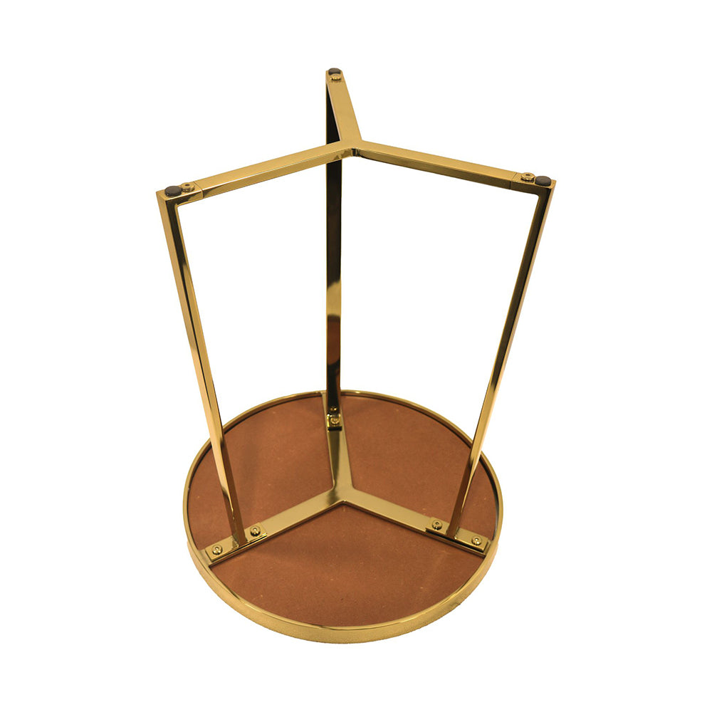 Floris Metal Side Table - Gold & Green