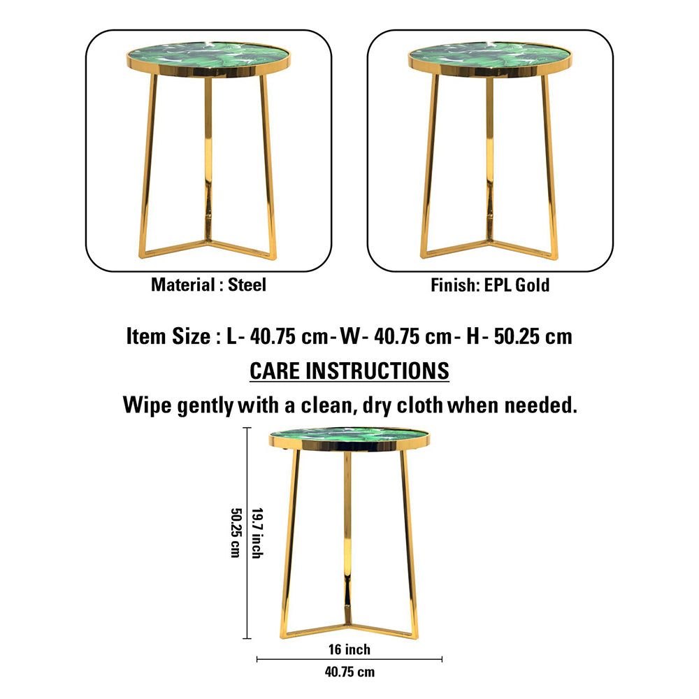 Metal Side Table For Living Room, Bedroom, Kitchen, Home, Balcony And Office