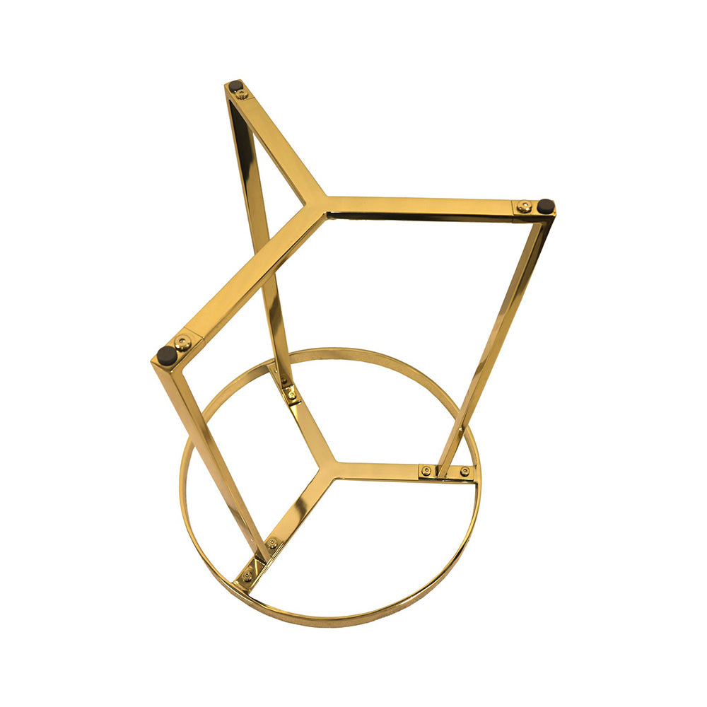 Floris Metal Side Table With Marble Top - Gold