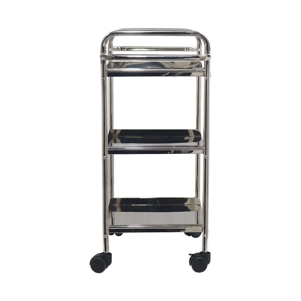 Linear Lux Metal 3 Tier Serving Trolley - Silver