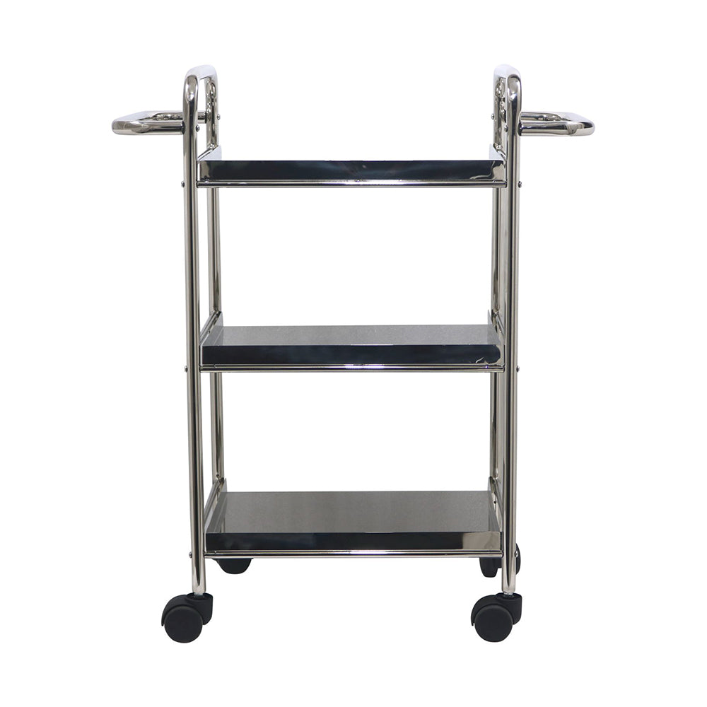 Linear Lux Metal 3 Tier Serving Trolley - Silver