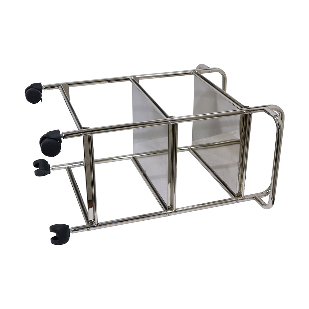 Kitchen Cart 3-Tier Revolving Multipurpose Kitchen Cart with Wheels | Silver Steel Kitchen Trolley