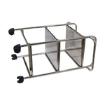 Kitchen Cart 3-Tier Revolving Multipurpose Kitchen Cart with Wheels | Silver Steel Kitchen Trolley