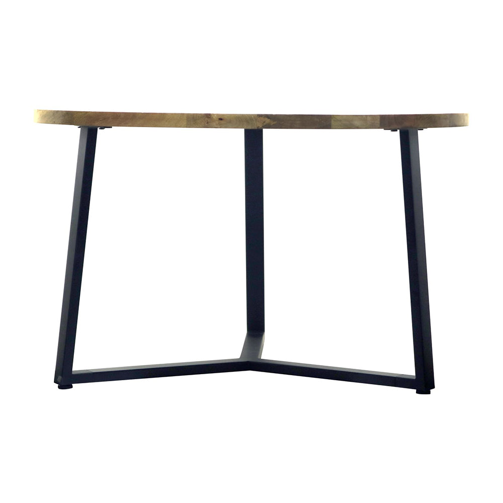 Metal Center Table With Wooden Top For Home Decor And Office