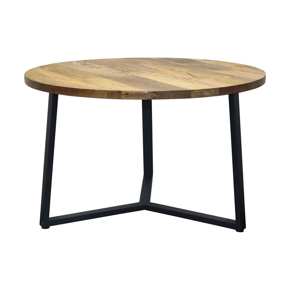 Metal Center Table With Wooden Top For Home Decor And Office