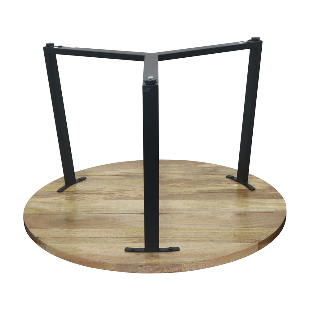 Metal Center Table With Wooden Top For Home Decor And Office
