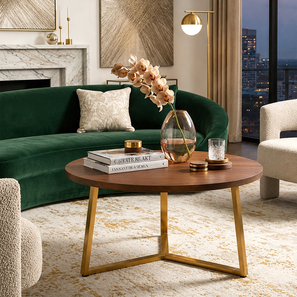 Trexo Wooden Coffee Table - Walnut