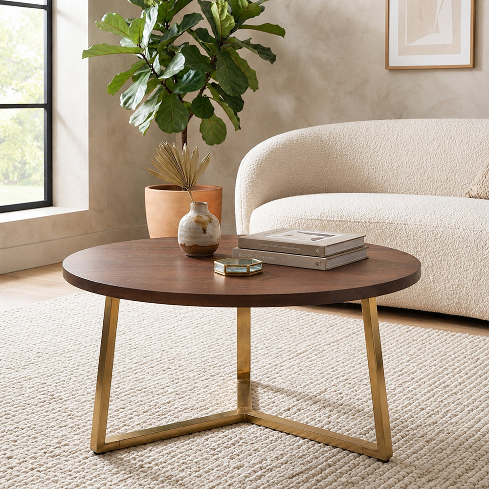 Trexo Wooden Coffee Table - Walnut