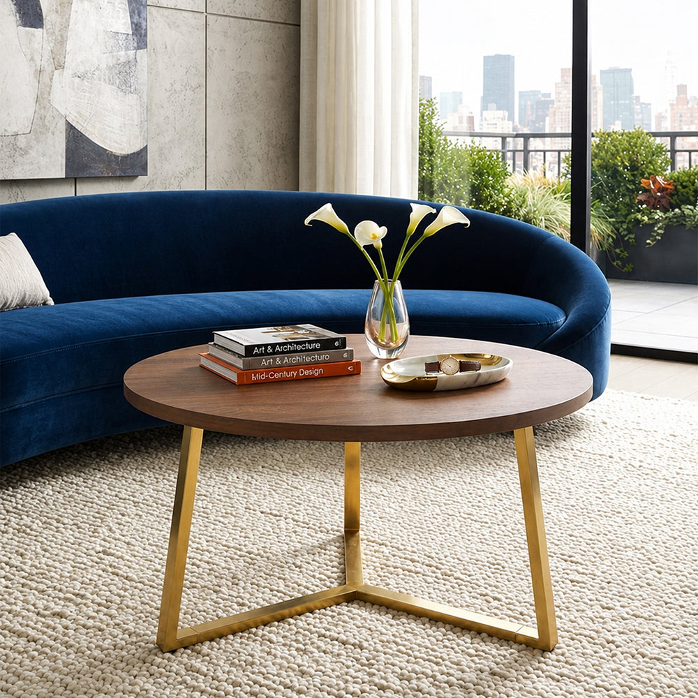 Trexo Wooden Coffee Table - Walnut