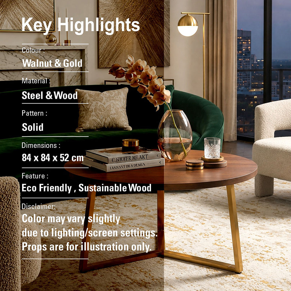 Trexo Wooden Coffee Table - Walnut