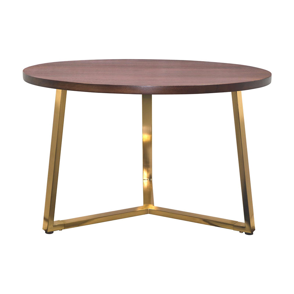 Metal Center Table With Wooden Top For Home Decor And Office