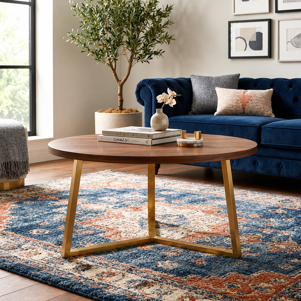 Trexo Wooden Coffee Table - Walnut