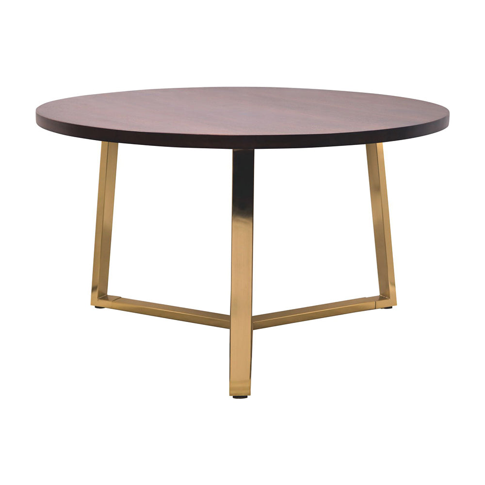 Metal Center Table With Wooden Top For Home Decor And Office