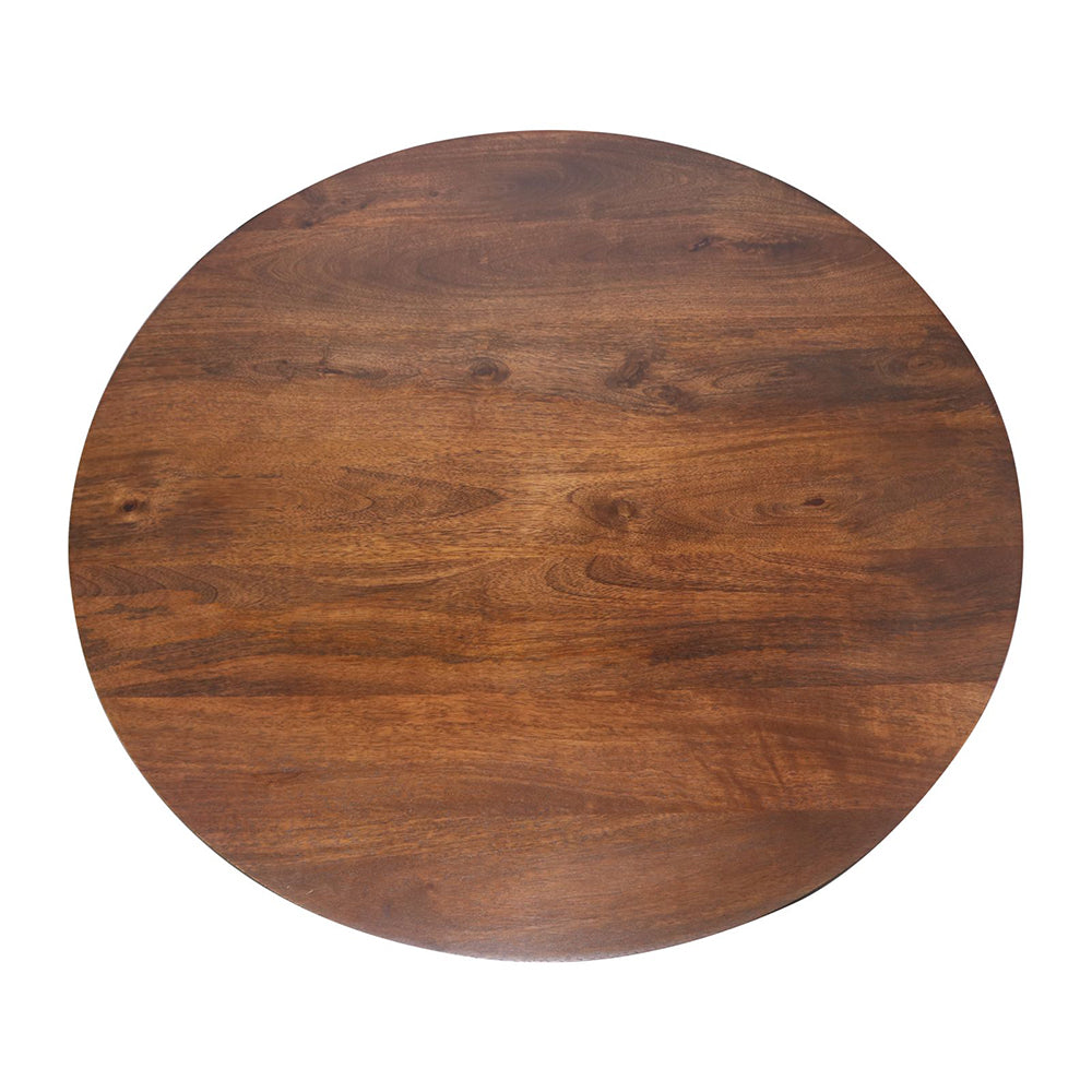 Metal Center Table With Wooden Top For Home Decor And Office