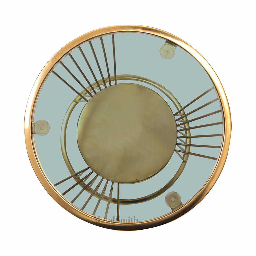 Metalsmith Nesting Table For Home, Office, Indoor & Outdoor I Decorative Steel Nesting Table (Finish Color - Gold, Pre-assembled)