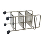 Kitchen Cart 3-Tier Revolving Multipurpose Kitchen Cart with Wheels | Silver Steel Kitchen Trolley