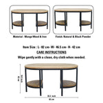 Metal Center Table With Wooden Top For Home Decor And Office