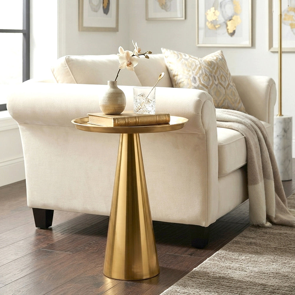 Zylen Steel Side Table - Gold