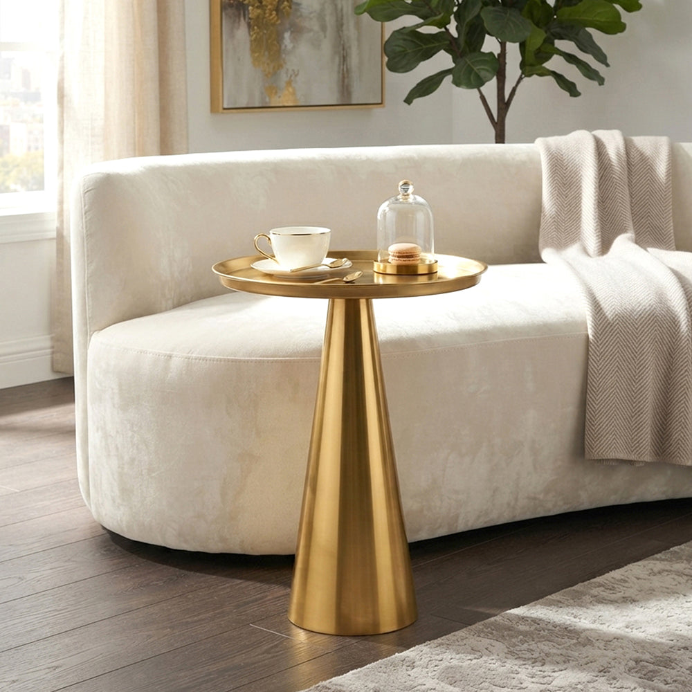Zylen Steel Side Table - Gold