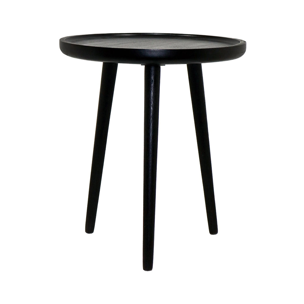 Tripod Wooden Side Table - Black