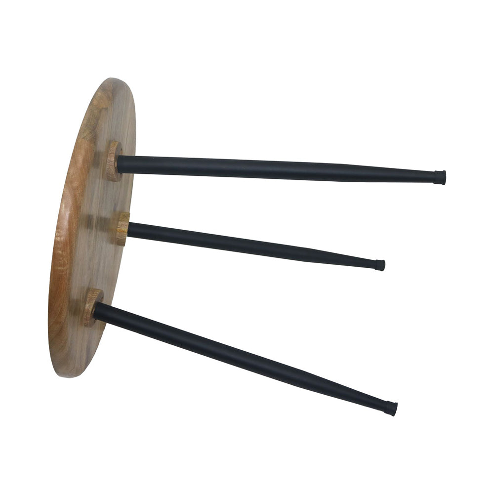 Wooden & Metal Side Table For Living Room, Bedroom, Kitchen, Home, Balcony And Office