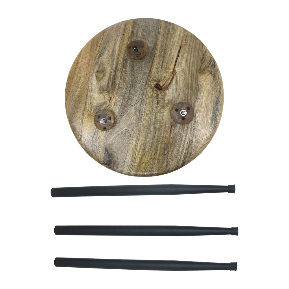 Wooden & Metal Side Table For Living Room, Bedroom, Kitchen, Home, Balcony And Office