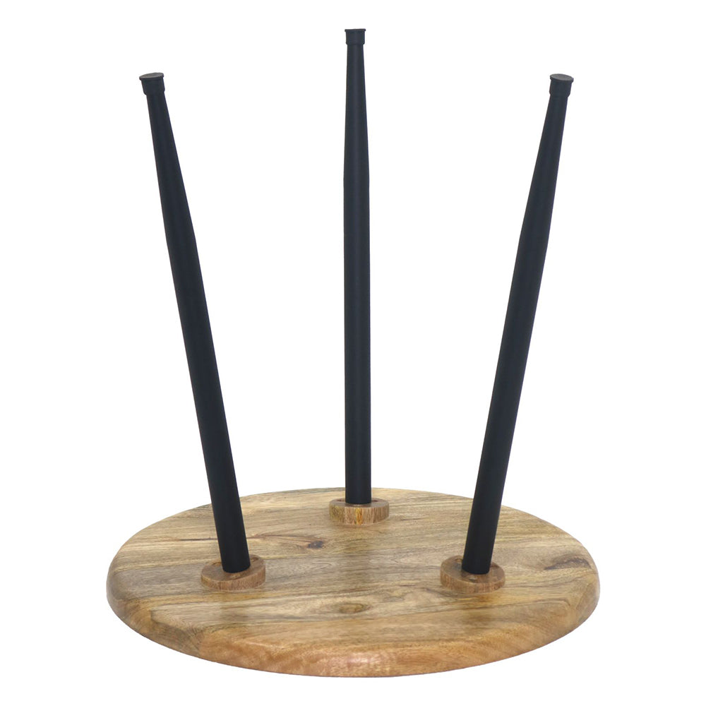 Wooden & Metal Side Table For Living Room, Bedroom, Kitchen, Home, Balcony And Office