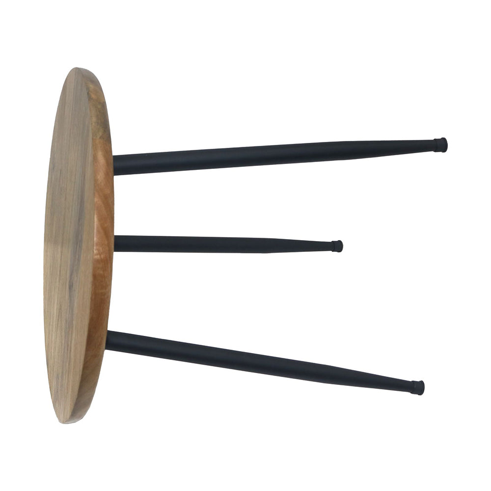 Wooden & Metal Side Table For Living Room, Bedroom, Kitchen, Home, Balcony And Office