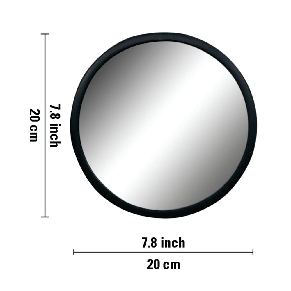 Wall Mirror With Metal Frame, Medium - Black